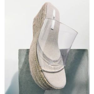 Zara Vinyl Jute Wedges